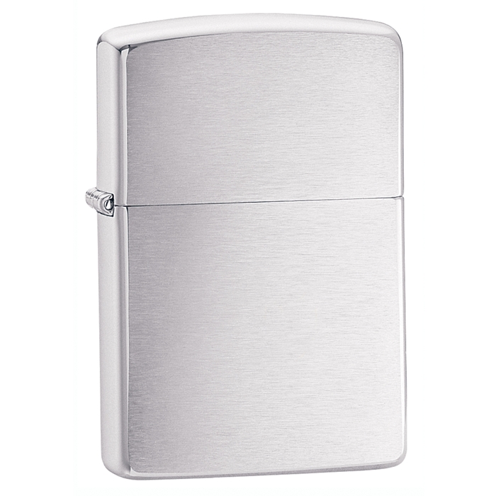 Zippo Plain Brushed Chrome 200