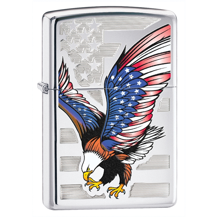 Zippo Eagle with Flag 28449