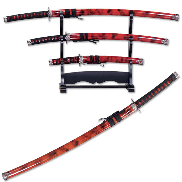 3pc Samurai Sword Set